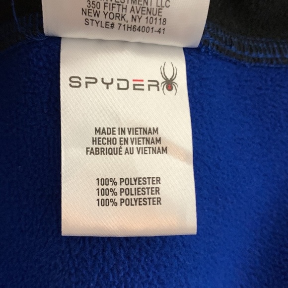 Spyder Fleece Lined Quarter Zip Pullover Jacket NWOT - Picture 10 of 10